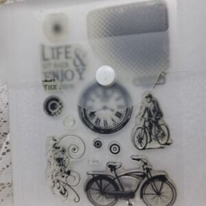 Close To My Heart My Acrylix Enjoy Life Decorative Stamps C1439‎